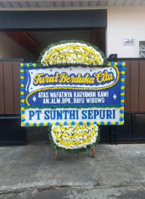 Papan Bunga Duka di Karangwaru